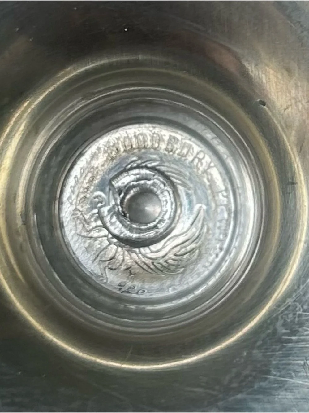 Vintage Glass Hurricane Candle Holder with Chamber Style Handle